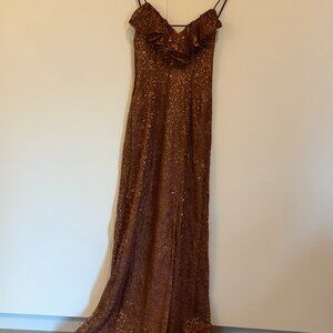 Gold and Brown Formal Dress-houseofCB